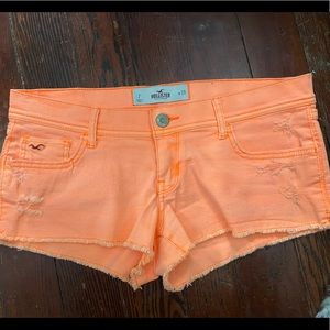 Neon Orange Hollister Shorts